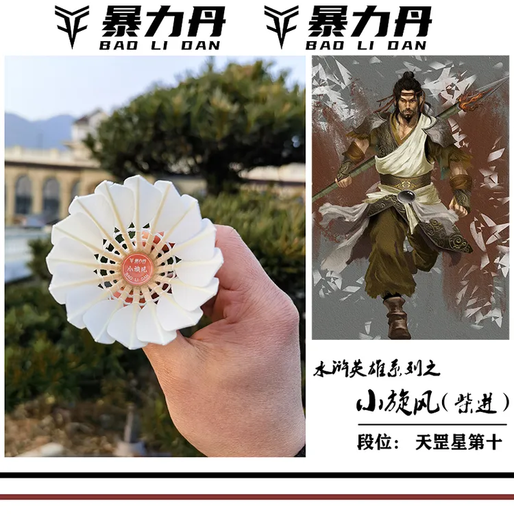 暴力丹小旋风羽毛球鹚鸪鸭二至三级全圆飞行稳定训练比赛用球
