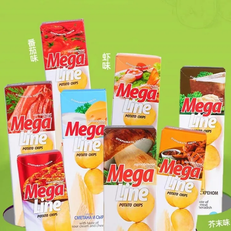 阿斯顿迈咔牌白俄罗斯酥脆长条薯片披萨鲜虾龙虾鸡肉泰椒味100g