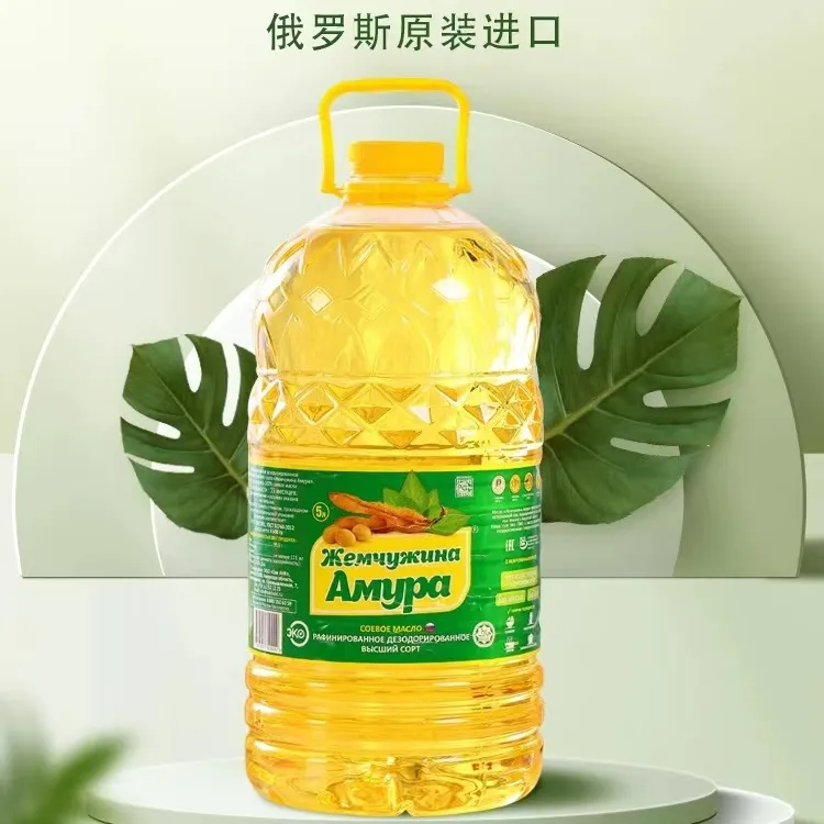 俄罗斯原装进口阿穆尔珍珠大豆油5L/桶