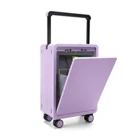杰凯西前开盖多功能行李箱旅行行李箱USB充电口登机箱行李箱JP004