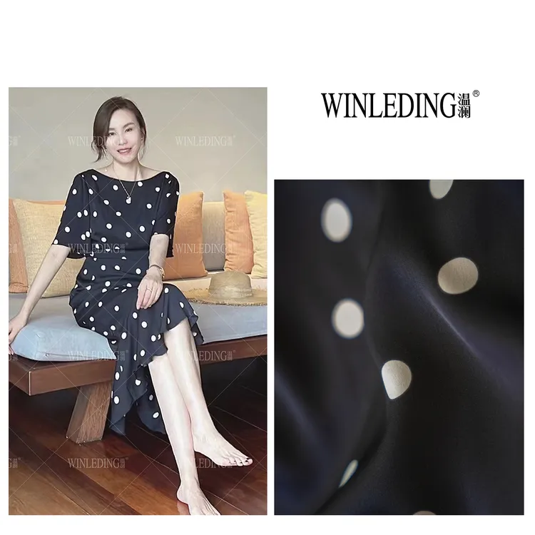 【温澜服饰】波点鱼尾连衣裙女款爆款2025新款夏季轻奢高级感70007