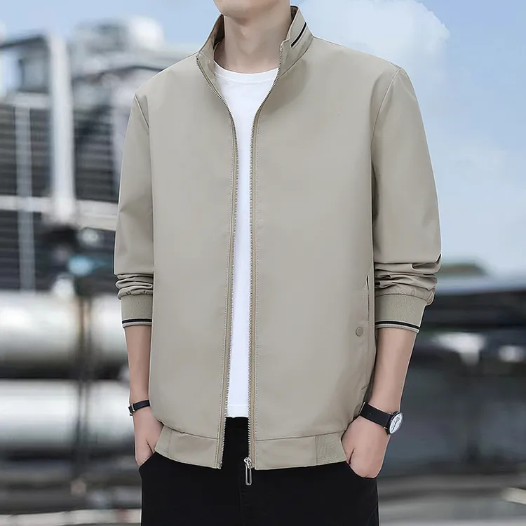 2024春秋季帅气休闲薄款外套男立领男士修身上衣韩版百搭潮流茄克