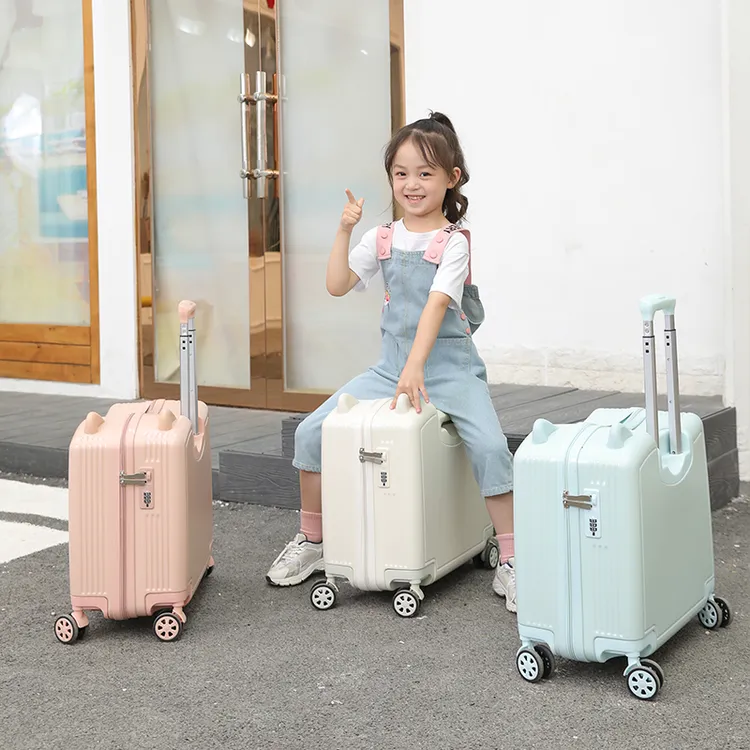 冠佰嘉儿童行李箱可坐骑拉杆箱20寸登记行旅箱男女童女孩12岁飞机