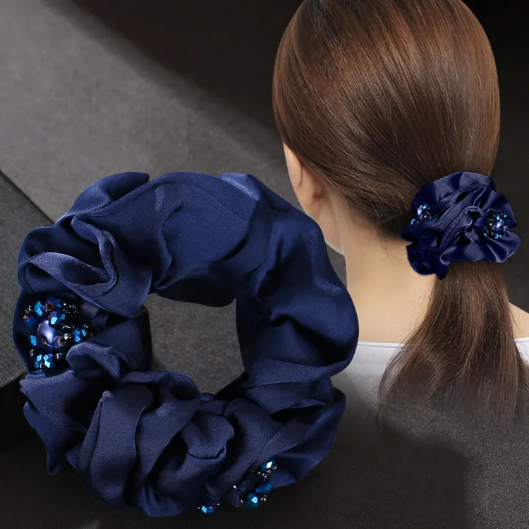 发圈韩国水晶头绳马尾发绳扎头发皮筋高弹力时尚皮套高级感粗头花