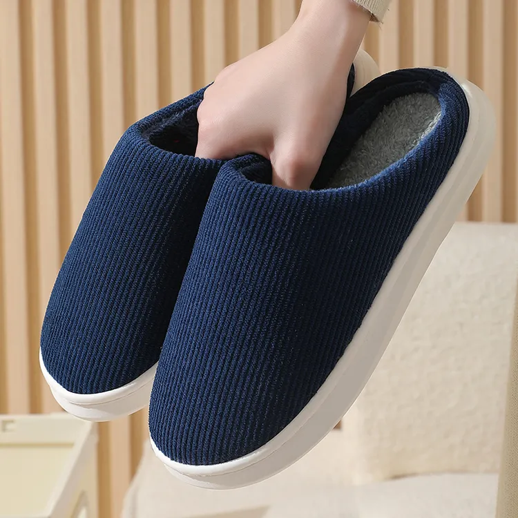 女棉拖鞋厚底情侣居家静音防滑保暖冬天老北京棉鞋女冬棉棉拖鞋