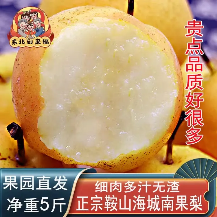鞍山南果梨正宗海城新鲜安国南国梨新鲜水果酒梨东北辽宁特产