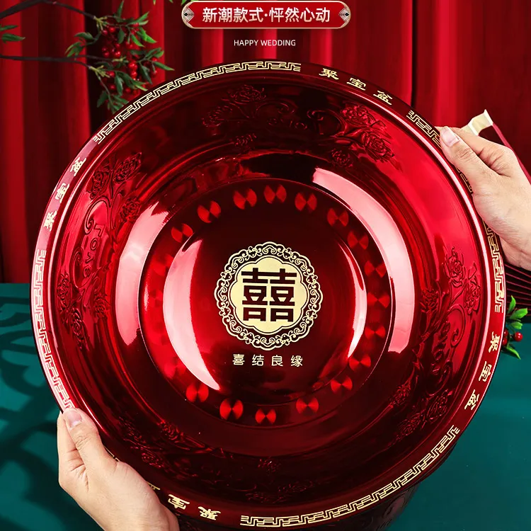 喜盆女方陪嫁结婚脸盆娘家婚庆用品大全高颜值嫁妆洗脸