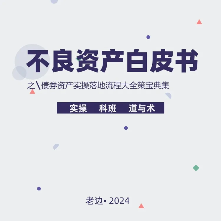 不良资产白皮书之债券资产实操落地流程大全策宝典集