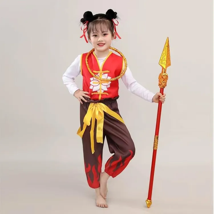 六一哪吒魔童降世同款衣服男女童cos服装动漫万圣节全套表演出服