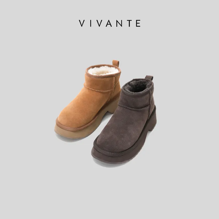 PENNY PENG踏雪两色春季舒适休闲百搭时尚厚底雅丹风保暖雪地靴