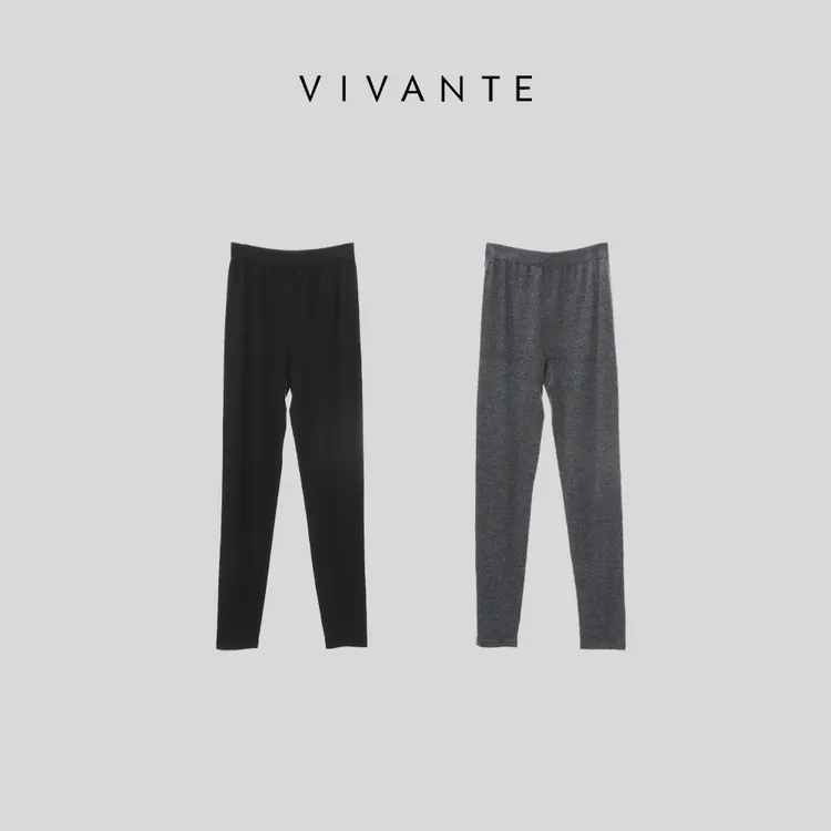 PENNY PENG小暖炉春游出行休闲裤时尚舒适两色无缝保暖羊绒打底裤