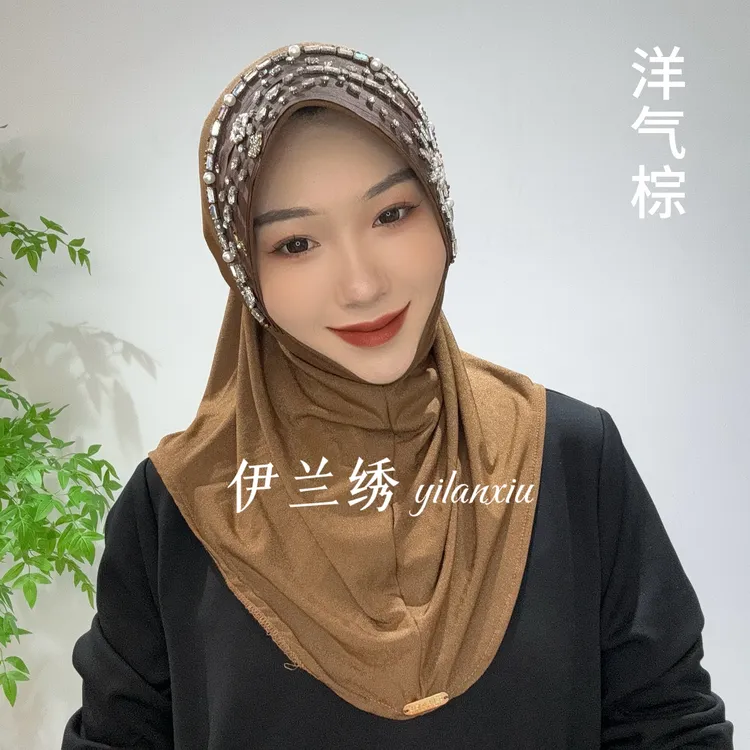 回族小姐姐硬帽檐纱巾