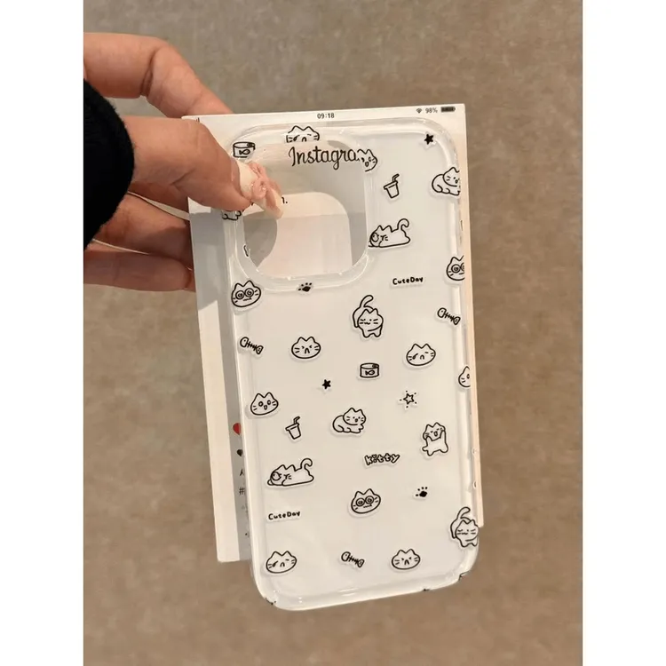 哈基米猫咪骨头适用苹果iPhone13/14/15手机壳防摔12/11可爱ins