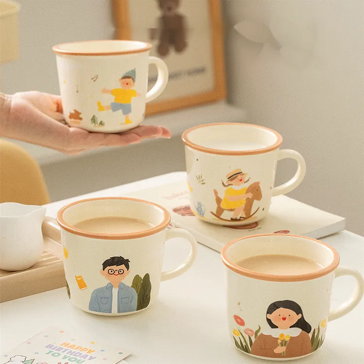 陶瓷杯马克杯情侣杯卡通杯大容量早餐杯咖啡杯牛奶杯喝水杯杯子