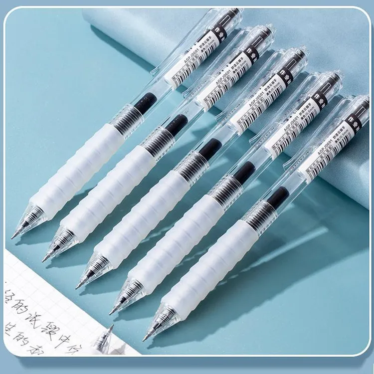 学生考试笔水性笔按动式圆珠笔走珠笔刷题黑色笔0.5mm速干笔顺滑