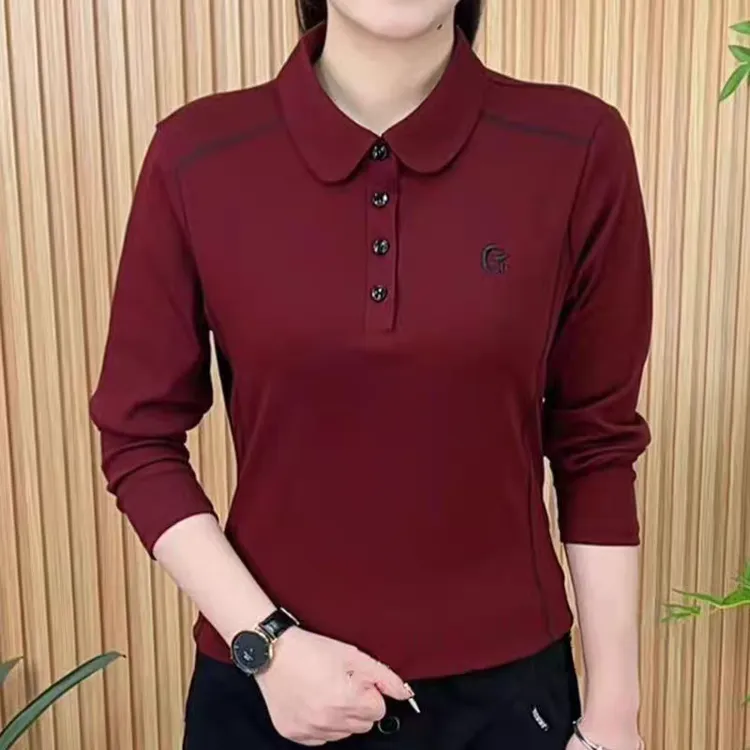 2024秋季新款时尚气质百搭长袖t恤女宽松显瘦遮肚打底衫上衣小衫