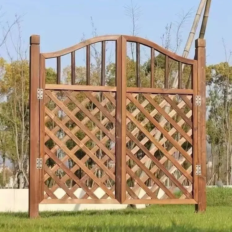 防腐木门庭院小院门庭院门小院门花园门小门复古户外花园碳化木门