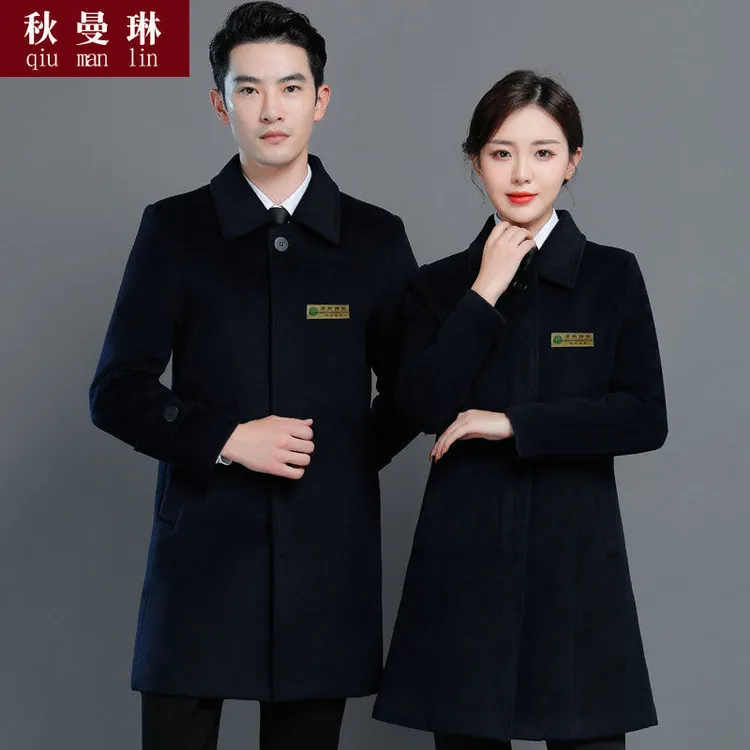 毛呢大衣韩版羊毛大衣冬季2025爆款呢子西装领加厚银行通勤工作服