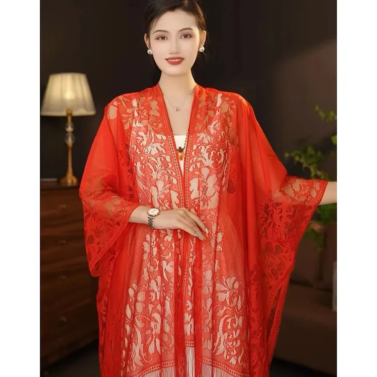 【蕾丝披肩】春夏仙气飘逸时尚百搭披肩气质优雅中式旗袍披肩外搭