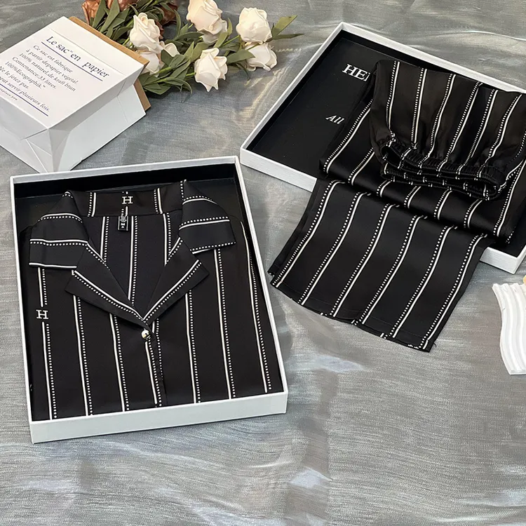 Sifuma/斯服玛《条纹》情侣睡衣春秋舒适长袖两件套家居服