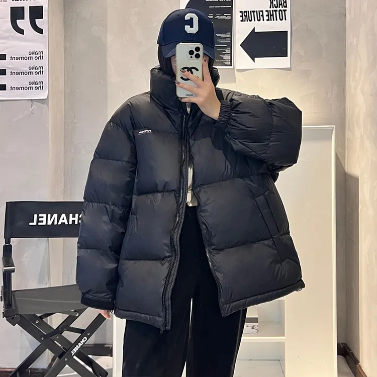 韩品鸟羽绒服男女同款面包服短款潮牌宽松显瘦学生抗寒保暖外套