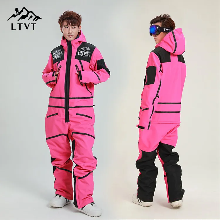 2023新款专业连体滑雪服套装男单板滑雪衣女加厚情侣滑雪服全套