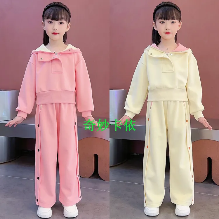女童女孩运动套装2025年春秋新款韩版时尚中大童网红时髦女童秋装