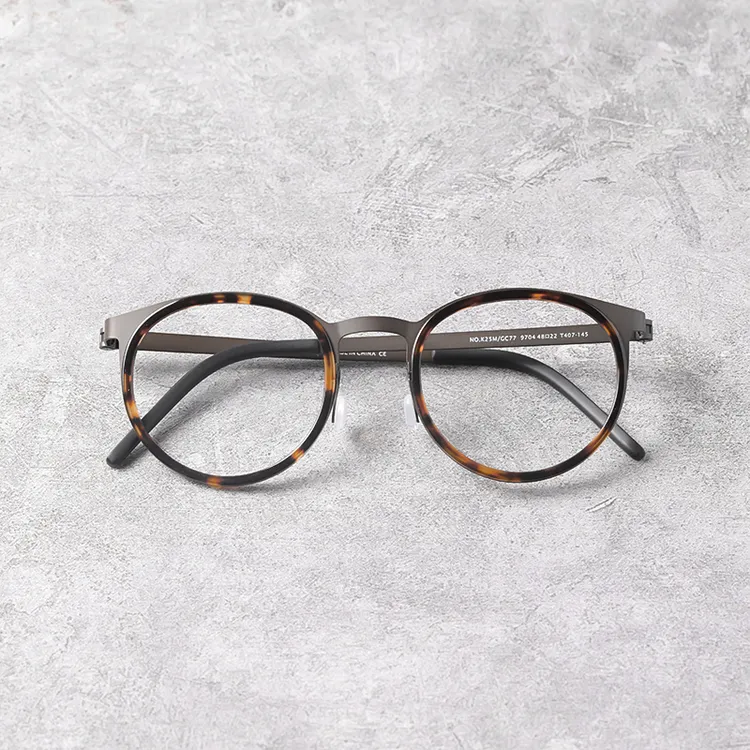 原版圈形 x 姜文同款日系纯钛近视眼镜框复古圆框男女可配近视8g