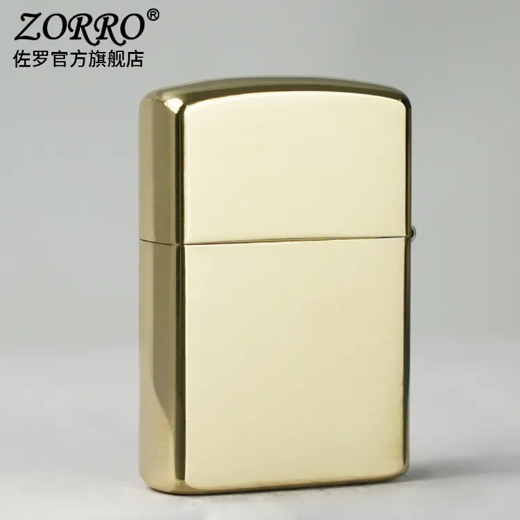 ZORRO佐罗防风煤油打火机男士加厚原铜光板机芯902S创意男友礼物