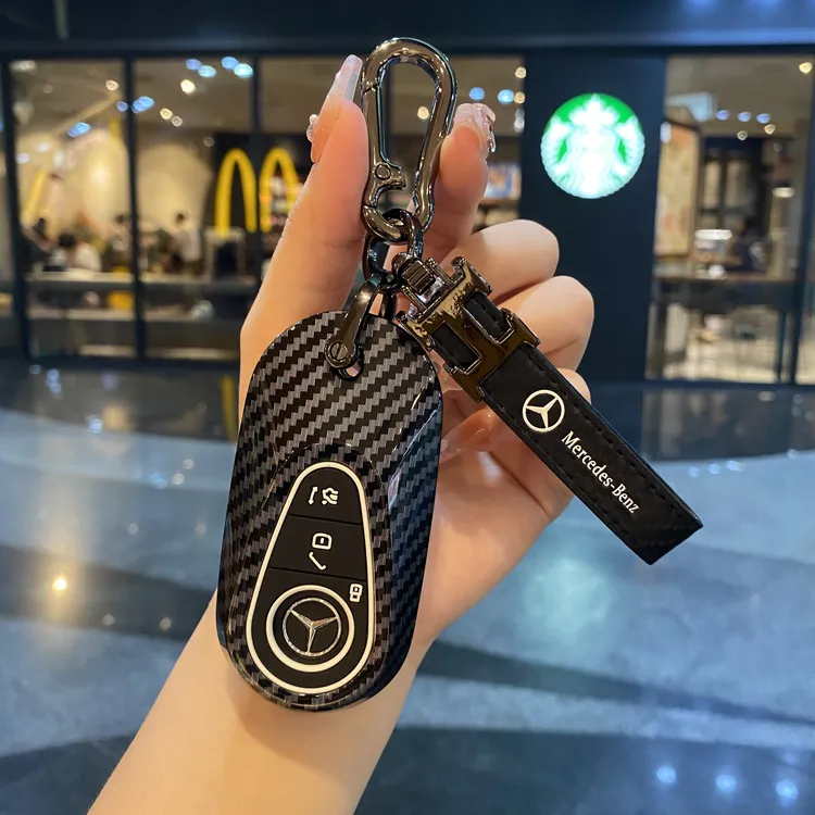 适用奔驰C级车钥匙套新款c260l男c200l碳纤s级s400壳E级e300l扣包