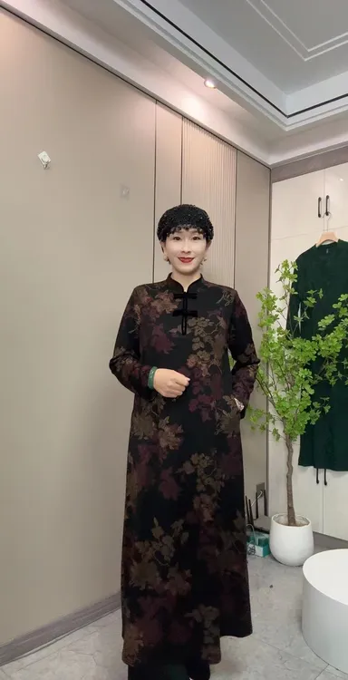 160木兰棉套头秋季旗袍