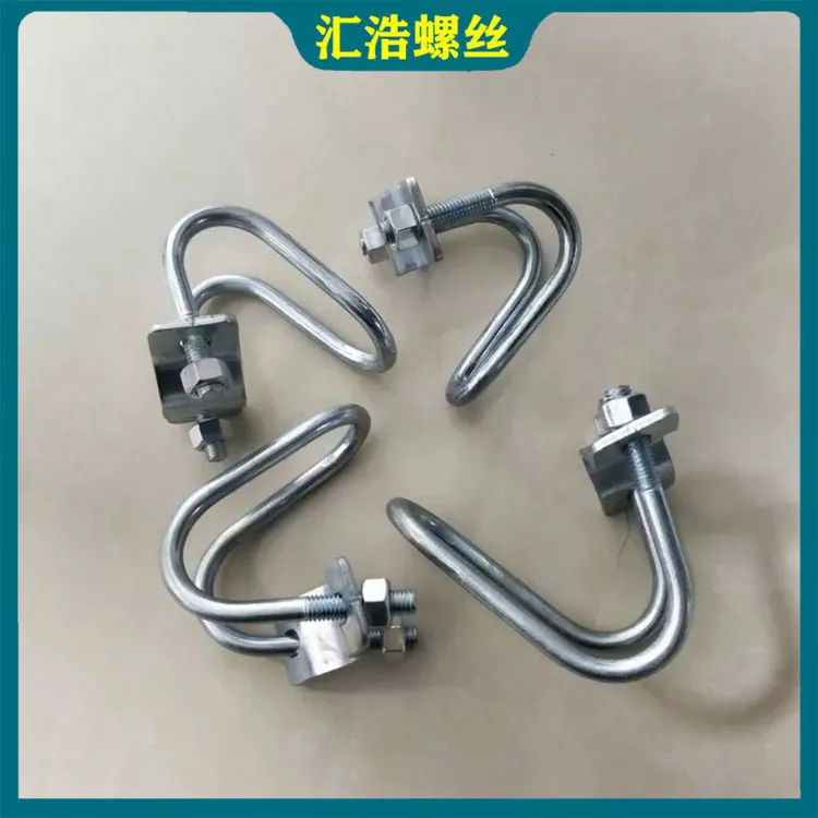 十字卡扣U型管卡双u镀锌十字管卡子钢管固定抱箍卡扣架子管连接件