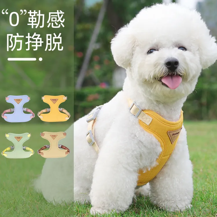 朵猫猫网红牵引绳背心式小型犬博美泰迪比熊胸背幼犬外出出行绳猫