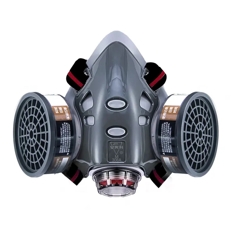 安爽利308A防毒口罩喷漆打农药防有机气体异味带活性炭防护半面具