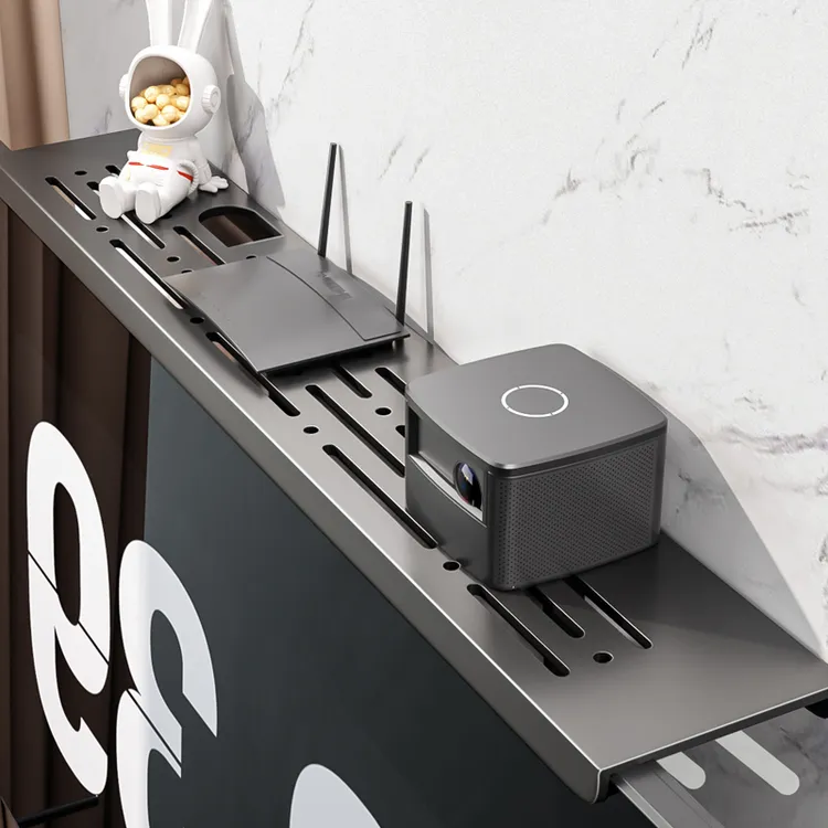 电视机客厅置物架电视上面放显示器顶部路由器收纳支撑架免打孔