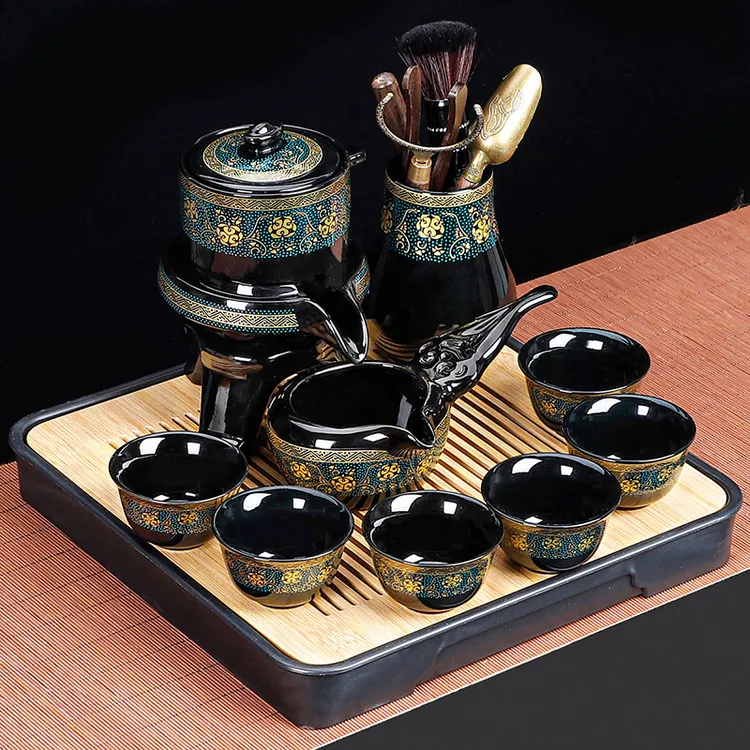 懒人自动泡茶神器茶具防烫陶瓷家用轻奢高档中式茶盘功夫泡茶壶