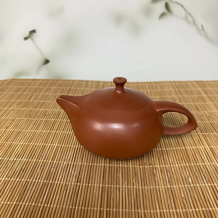潮州朱泥手拉壶冲三小杯容量小壶小容量西施壶110毫升容量cc
