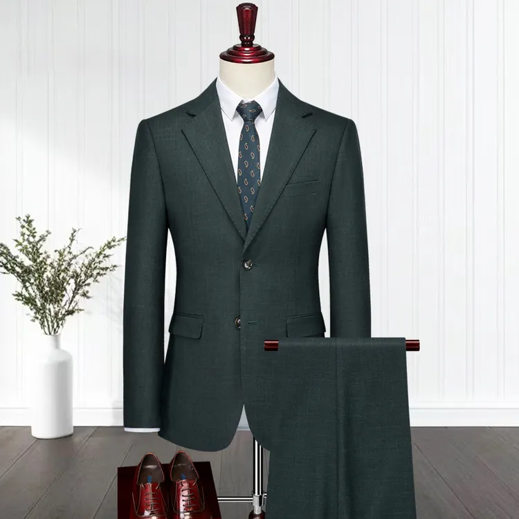 男士婚礼西装修身三件套商务休闲韩版帅气西服结婚礼服单排两粒扣