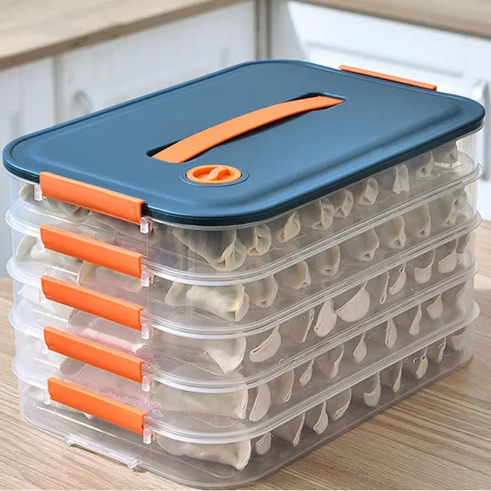 饺子盒专用多层保鲜盒大容量厨房冰箱冷冻馄饨水饺托盘包子收纳盒