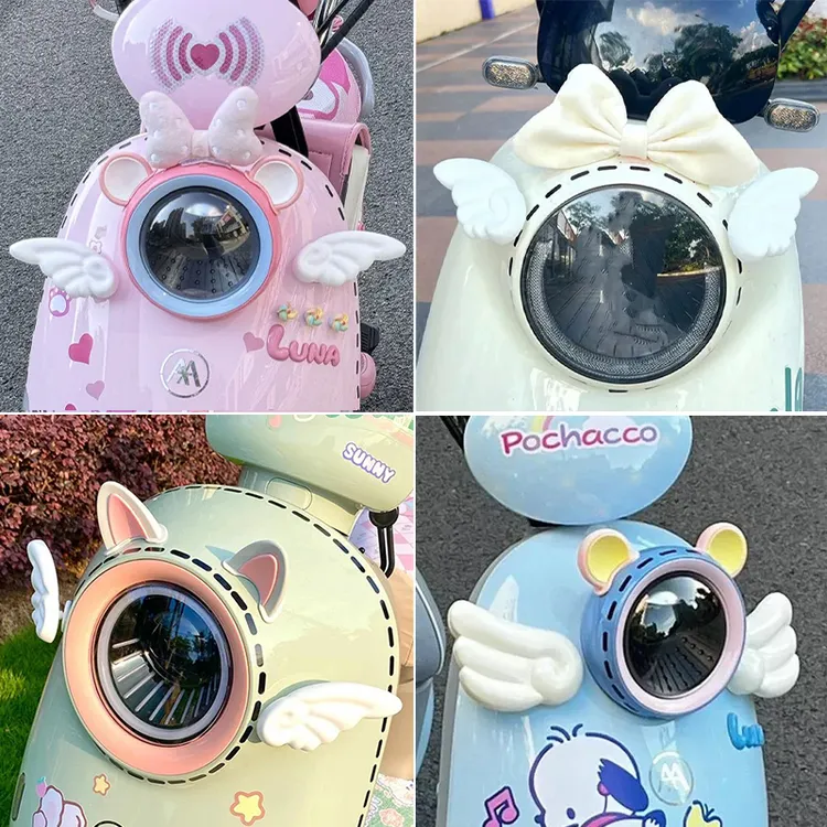 头盔装饰品蝴蝶结可爱卡通高颜值电瓶车摩托电动车装饰耳朵小配件