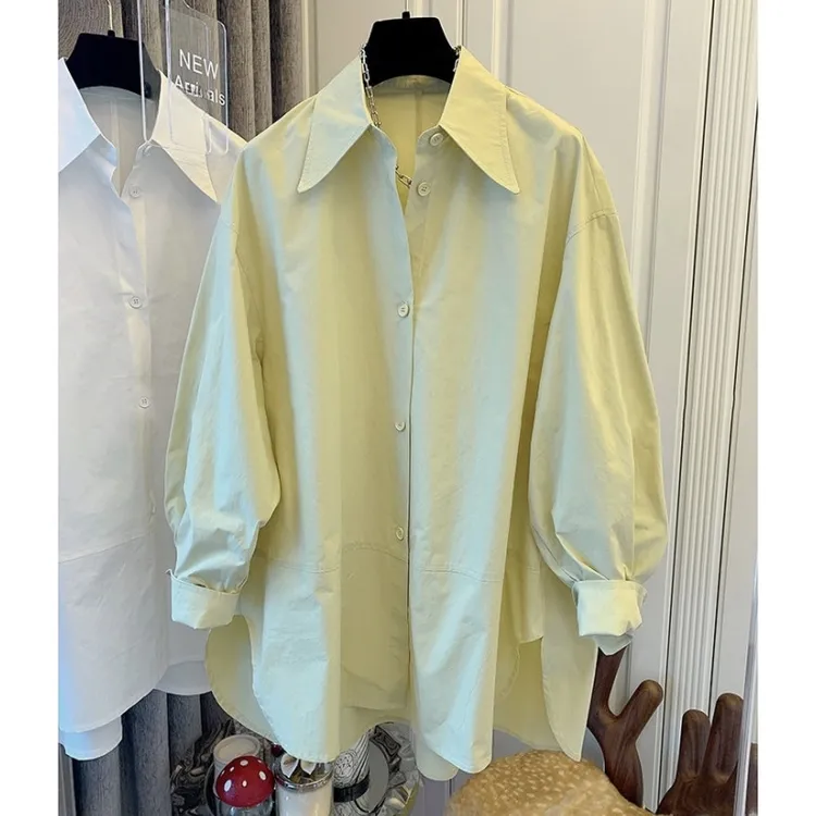 欧货新品大版衬衫女2024春季新款时尚设计感小众别致宽松上衣百搭