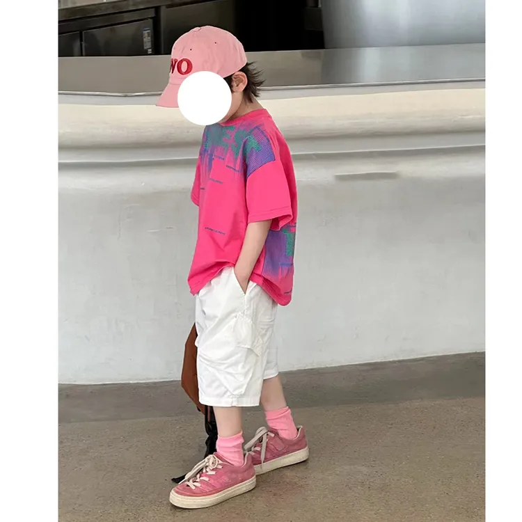 韩版儿童装男童夏装短袖t恤2025新款宝宝童男孩洋帅气潮上衣