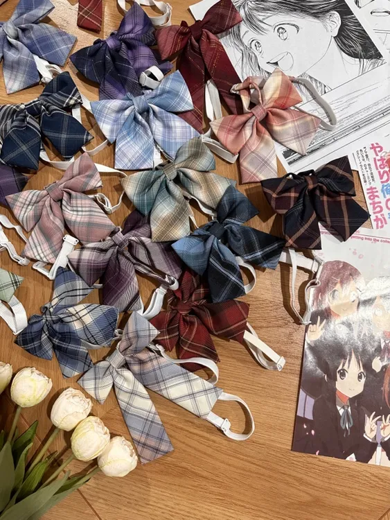 格子领结福袋 JK同格格子领结JK配饰平角长柄 清仓