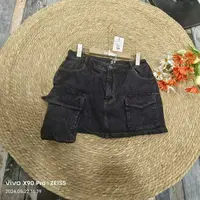 唯琳剪标 8仓A6-3-5173款  夏季口袋工装牛仔短裙
