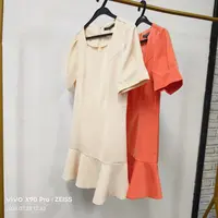 唯琳剪标   8仓B8-1-95004款  圆领宽松连衣裙