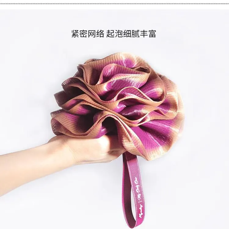 手工缝制玫瑰花不散花沐浴球柔软起泡绵密蓬松可爱大号超柔浴花球