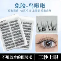 免胶新款鸟啾啾假睫毛鸟系免卸自粘分段式新手仿真自然假睫毛