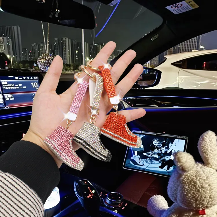 优质镶钻鞋子钥匙扣满钻小鞋子可爱汽车钥匙挂件钥匙挂饰钥匙扣