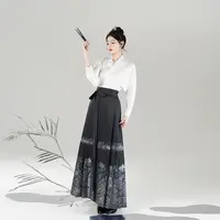 造镜集【中长/长裙合集】新中式传统长马面裙织金仿妆花缎面明制汉