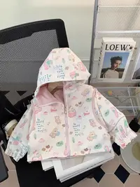 儿童双面穿冲锋衣萌宝穿搭外套2025新款童装秋季潮流上衣小童上衣